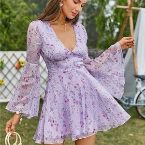 NWT SHEIN bell sleeve dress